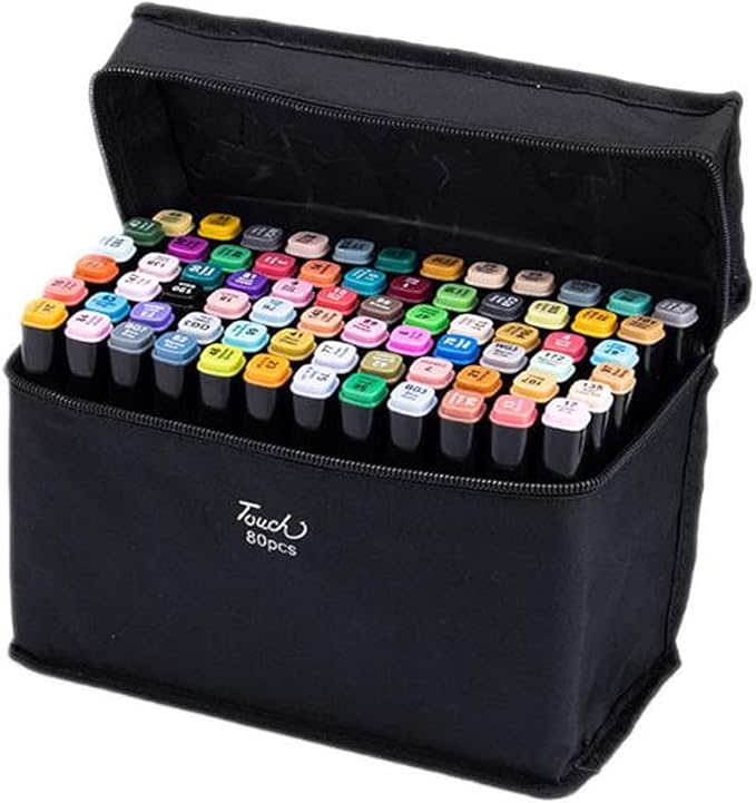 80 Colors Touch-5 Alcohol Graphic Pen Manga Graphic Art Sketch Twin Marker Pen